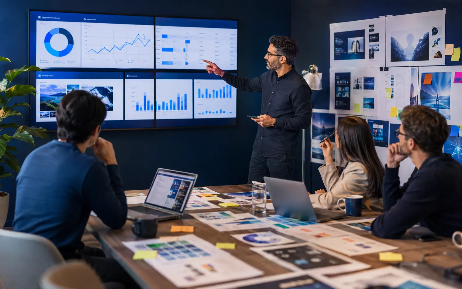 Digital marketing analytics and creative campaign team