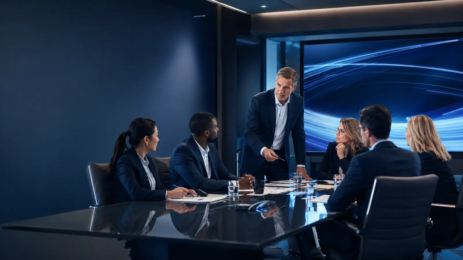 Executive leadership team aligning technology investment with business strategy