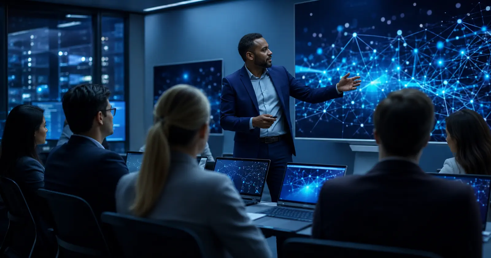 Expert instructor delivering professional technology training to corporate teams